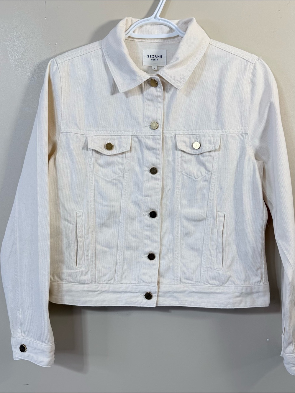 SéZane Denim Trucker Jacket size Large - Picture 3 of 15
